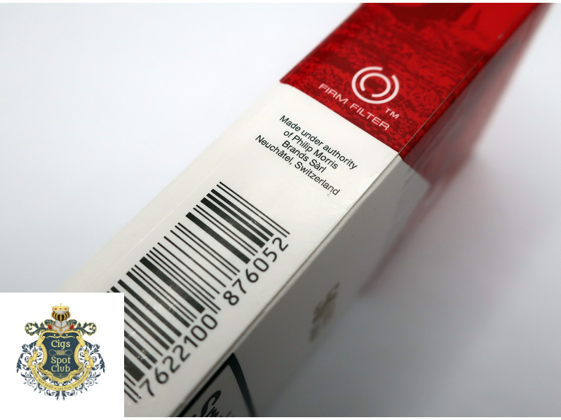 Gloss and emboss on the Marlboro chevron