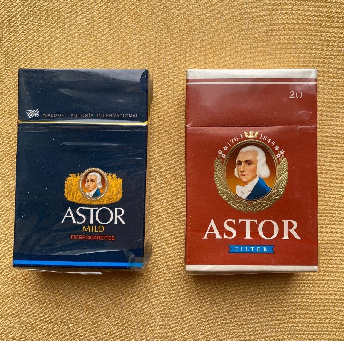 Astor blue cigarettes pack
