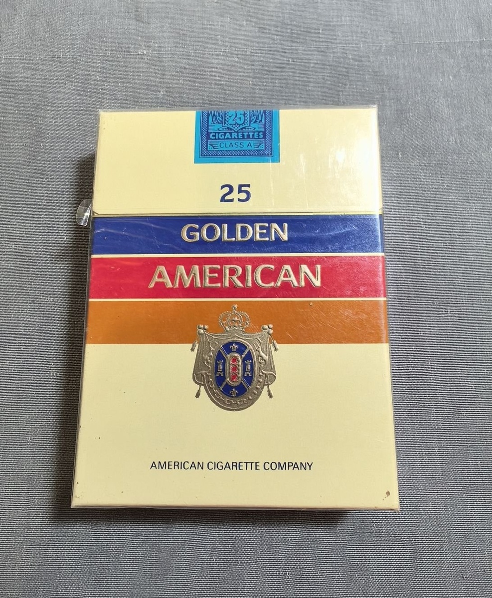 Golden American square cigarette pack
