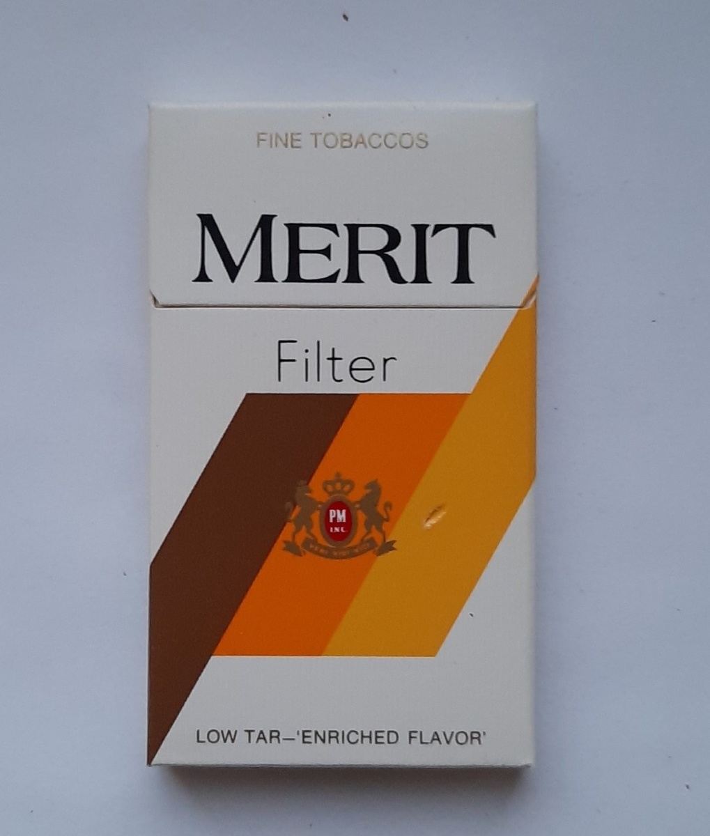 Merit cigarettes pack from the 1990s